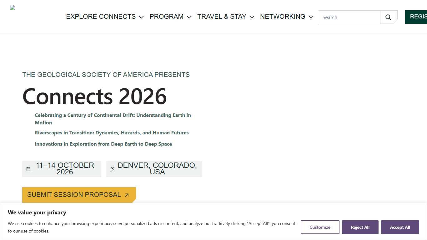 GSA Connects 2026 | Annual Geoscience Meeting & Expo